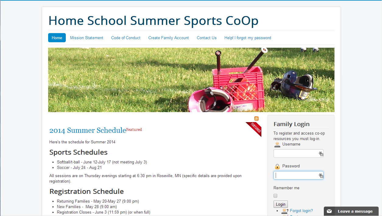 Summer Sports CoOp